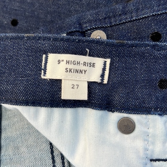 Madewell 9" Mid-Rise Skinny Jeans: Flocked Dots Edition - Picture 11 of 13